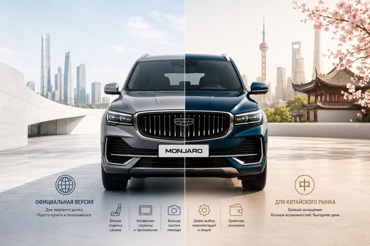 Geely Monjaro для Китая: чем он лучше официальных версий