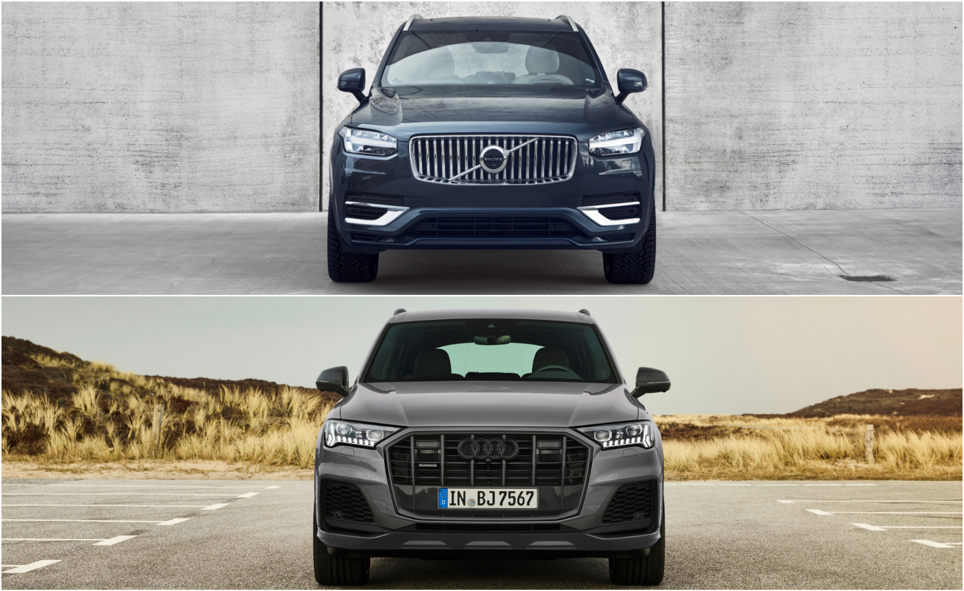 Audi Q7 2023 или Volvo XC90 2023: кто «треснет» первым?